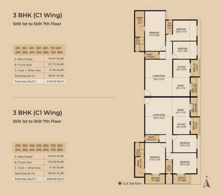 3bhk-stilt-1st-7th-floor-c-wing-plan