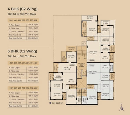 4bhk-stilt-1st-7th-floor-c-wing-plan